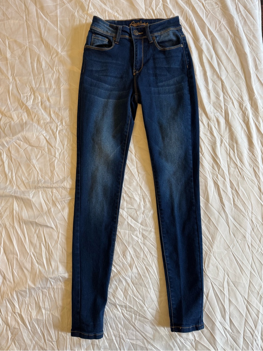 BAMBOO Dark Blue Skinny Jeans size 1